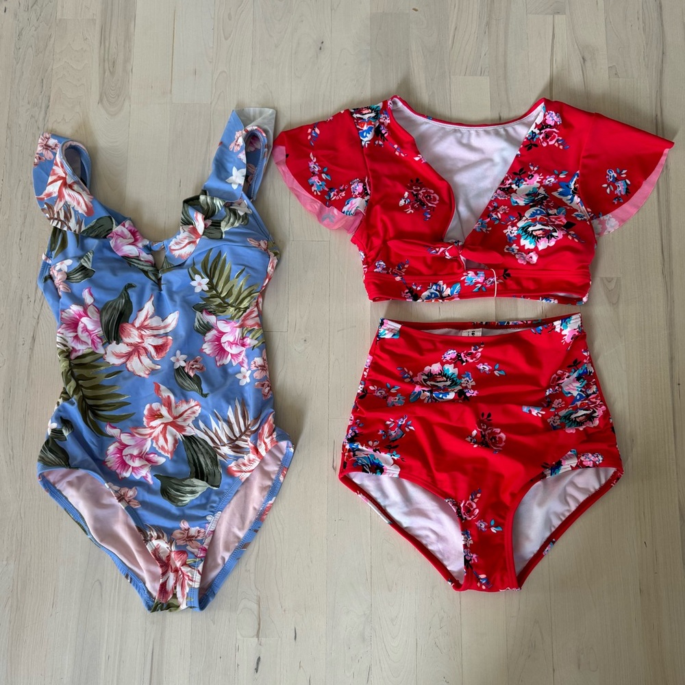 NWT Cocoship bikini & Kona Sol swimsuit